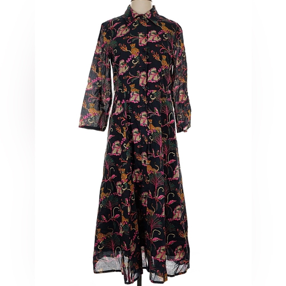 Jude Connally jungle print cotton shirtdress